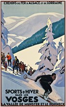 Sports d'Hiver dans les Vosges (Poster), c. 1930. Creator: Broders, Roger (1883-1953).