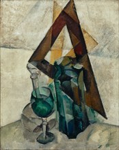 Still Life with Carafe, 1918. Creator: Osmiorkin, Alexander Alexandrovich (1892-1953).