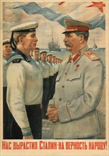 Stalin brought us up loyal to the people!, 1947. Artist: Golub, Pyotr Semyonovich (1913-1953)