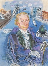 Portrait of Fernand Fleuret (1883-1945), ca 1938. Creator: Dufy, Raoul (1877-1953).
