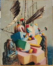 The lost boat (Le navire perdu), 1928. Creator: Savinio, Alberto (1891-1952).