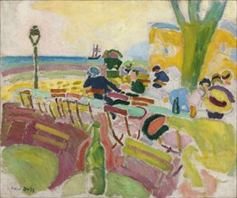 La Terrasse sur la Plage, 1907. Creator: Dufy, Raoul (1877-1953).