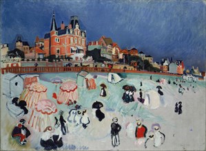 The Beach at Sainte-Adresse, 1906. Creator: Dufy, Raoul (1877-1953).
