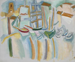 Ships and boats in Martigues, 1907-1908. Creator: Dufy, Raoul (1877-1953).