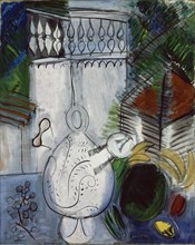 Still Life with White Tower (Nature morte à la tour blanche), 1913-1947. Creator: Dufy, Raoul (1877-1953).