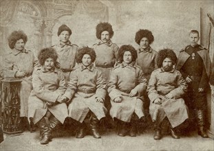 A group of military Cossacks, 1880. Creator: Unknown.