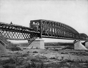 West-Siberian Railroad. Bridge of 100 Sazhens Length Across the Ishim River, 1892-1896. Creator: Unknown.
