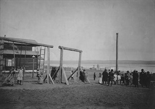 Children's playground on Lake Shira, 1900-1917. Creator: LI Vonago.