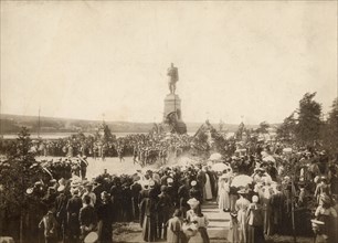 Military Parade in Alexander's Square, 1910-1919. Creators: IV Bulatov, A. Milevskii.