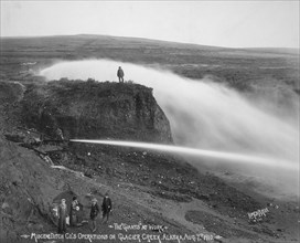 Miocene Ditch Company's mining operations on Glacier Creek, 1910. Creator: Lomen Brothers.