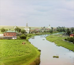 View of Suzdal along the Kamenka River, 1912. Creator: Sergey Mikhaylovich Prokudin-Gorsky.