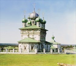 Old church of Saint Nicholas the Wonder Worker, Nyrob, 1910. Creator: Sergey Mikhaylovich Prokudin-Gorsky.