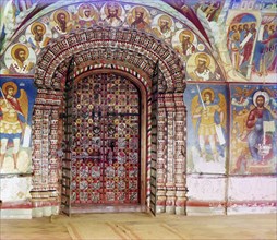 Entrance into the Church of Saint John the Precursor, from the gallery..., Yaroslavl, 1911. Creator: Sergey Mikhaylovich Prokudin-Gorsky.