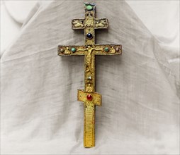 Cross of Abbot Vassian, vestry of the Ipatievsky Monastery, Kostroma, 1911. Creator: Sergey Mikhaylovich Prokudin-Gorsky.
