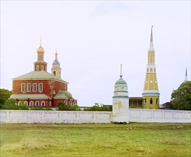 Golutvin Monastery from the northeast, Kolomna, 1912. Creator: Sergey Mikhaylovich Prokudin-Gorsky.