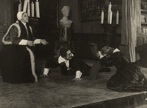 A scene from the play based on K. Gutskov's drama "Uriel Acosta", 1920-1929. Creator: Unknown.