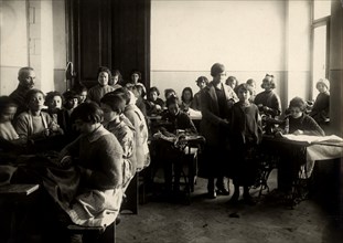 Minsk:House of teenagers - sewing workshop, 1922. Creator: Unknown.