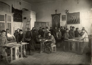 Minsk: United Jewish Vocational School. Drawing lesson, 1920-1929. Creator: Unknown.