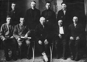 Members of the partisan detachment P.K. Lubkova, 1920s. Creator: Unknown.