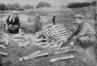 German ammunition abandoned at Battle of the Marne, 10/29/14, 29 Oct 1914. Creator: Bain News Service.