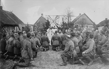 Mass for Germans before battle, between 1914 and c1915. Creator: Bain News Service.