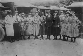 British Voluntary Aid ambulance drivers at front, 27 Jun 1917. Creator: Bain News Service.