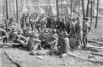 Learning pistol firing, Camp Upton, 15 Sept 1917. Creator: Bain News Service.