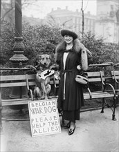 Mrs. N.E. Green & "Caesar", between c1915 and 1918. Creator: Bain News Service.