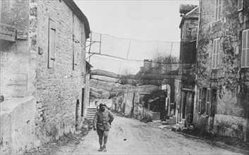 Road near Rheims, camouflage, between c1915 and 1918. Creator: Bain News Service.