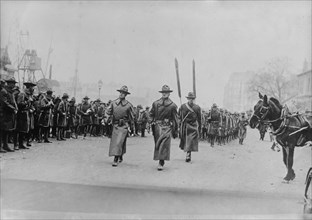 U.S. troops at landing port, France, 3 Nov 1917. Creator: Bain News Service.