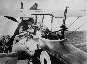 British aviators getting instructions, 15 May 1918. Creator: Bain News Service.