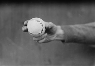 Dick Rudolph's grip on ball, Boston NL (baseball), 1914. Creator: Bain News Service.
