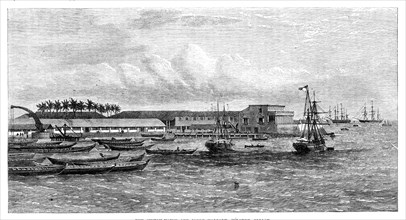 The Custom-House and inner harbour, Colombo, Ceylon, 1864. Creator: Unknown.