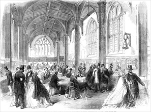 Reception-room of the Social Science Congress in the Guildhall, New York, 1864. Creator: Mason Jackson.