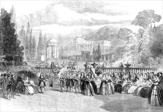 Scene from the new opera, "Love's Triumph", at Covent Garden, 1862. Creator: Unknown.