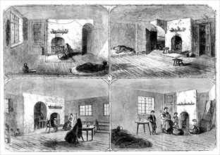 The Cotton Famine: dwellings of Manchester operatives, 1862. Creator: Unknown.