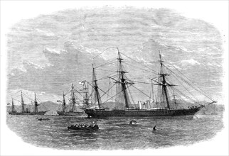 The late outrage on the Neutrality of Brazil: The Florida…and the Wachusetts…Bahia Harbour, 1864. Creator: Smyth.