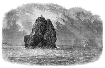 Views in China: the Little Orphan Rock, on the River Yang-Tze-Kiang, 1864. Creator: Unknown.