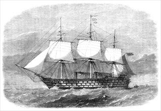 H.M.S. Victoria, 102 guns, the new flagship of the Mediterranean fleet, 1864. Creator: Smyth.