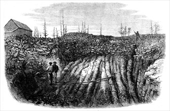 Nova Scotian Goldfields: horizontal formation of auriferous quartz at Laidlaw's Farm, 1862. Creator: Unknown.
