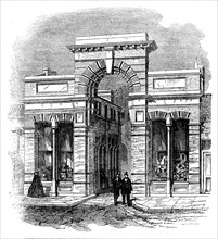 Entrance to the Agricultural Hall from High-street, Islington, 1862. Creator: Unknown.