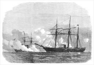 The fight between the Alabama and the Kearsarge, 1864. Creator: Unknown.