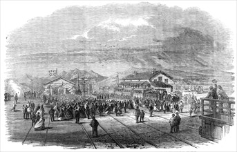 Opening of the Cape Town and Wellington Railway: arrival of the first train..., 1864. Creator: Unknown.