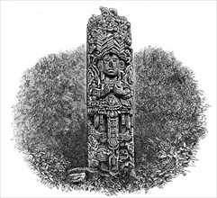The Ruins of Copan, Central America: monolith, 1864. Creator: Unknown.