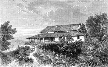 The house, at Dhurumsalla, in which the Earl of Elgin, Governor-General of India, died, 1864. Creator: Unknown.