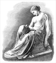 The Task of Erinna, The Greek Poetess, sculptured by H. S. Leifchild,...Royal Academy, 1864. Creator: Unknown.