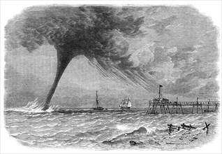 Waterspout seen off Worthing on Sunday, August 21, 1864. Creator: Unknown.