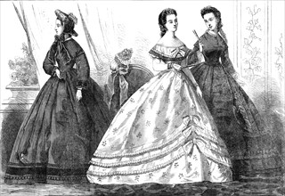 Paris fashions for February, 1864. Creator: Unknown.