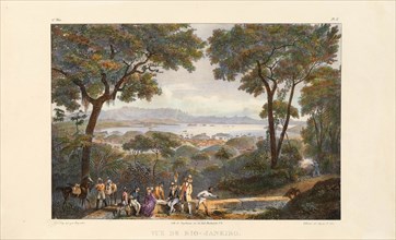 View of Rio de Janeiro. From "Voyage pittoresque dans le Brésil", 1835. Creator: Rugendas, Johann Moritz (1802-1858).