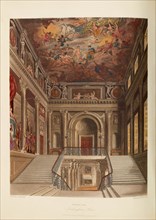 The staircase at Buckingham House, 1818. Creator: Stephanoff, James (1789-1874).